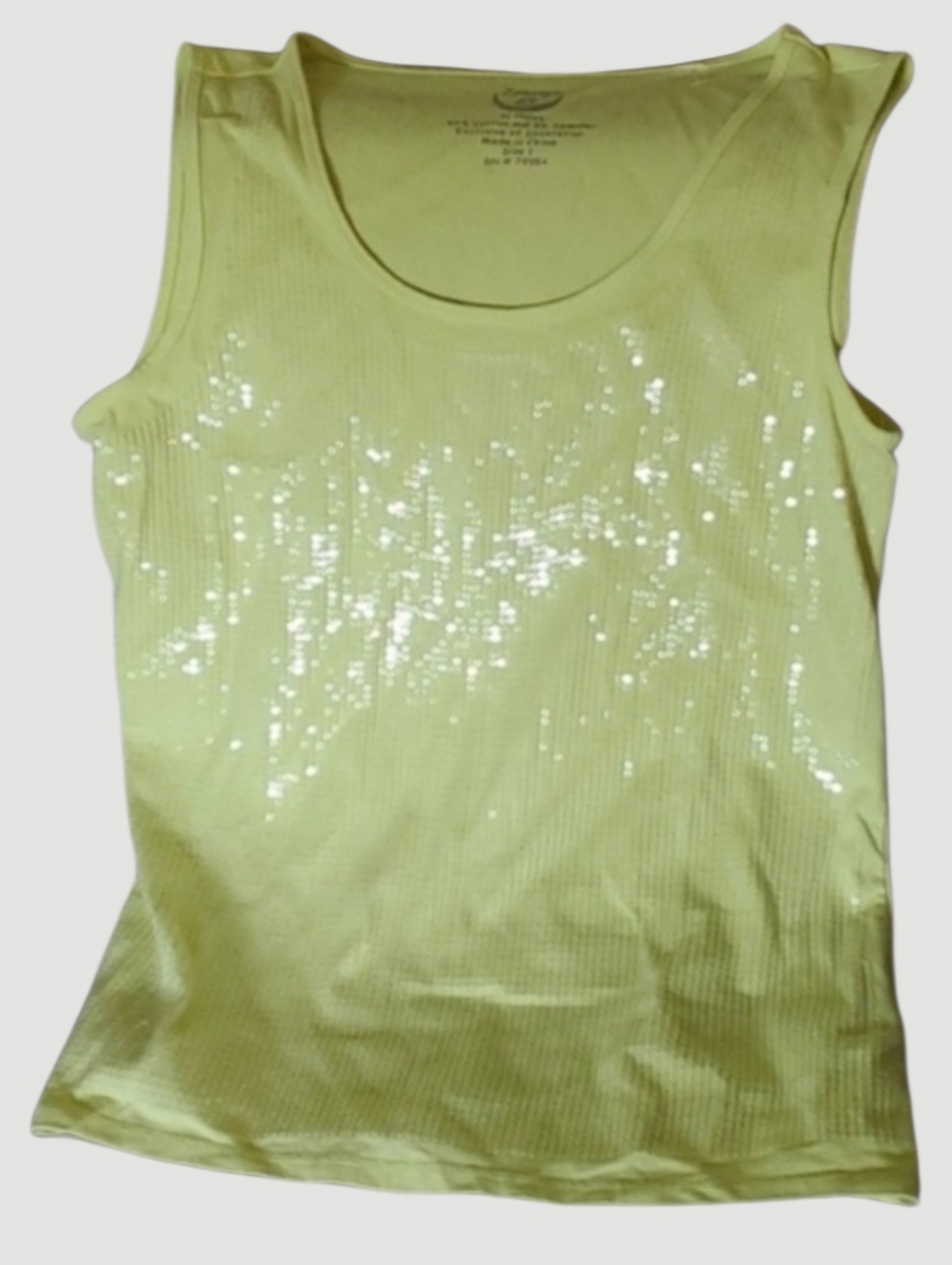 Chico's top women’s size 1 chico's M‎ sz 8 yellow zenergy tank top sleeveless